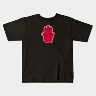 Hamsa Hand amulet. Hand of Fatima Kids T-Shirt